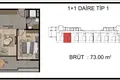 Appartement 2 chambres 50 m² Mezitli, Turquie
