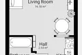 1 room apartment 29 m² Warsaw, Poland