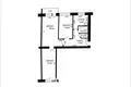 3 bedroom apartment 59 m² Minsk, Belarus