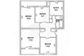 Mieszkanie 4 pokoi 78 m² Arechauski, Białoruś