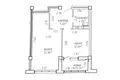 Wohnung 1 zimmer 48 m² Minsk, Belarus