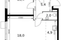 Apartamento 2 habitaciones 48 m² Sapronovo, Rusia