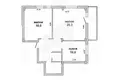 Квартира 2 комнаты 65 м² Мухавецкий сельский Совет, Беларусь