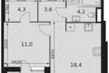 Mieszkanie 1 pokój 43 m² Moskwa, Rosja