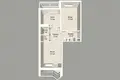 Квартира 2 комнаты 54 м² Минск, Беларусь