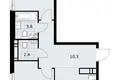 2 room apartment 54 m² Kommunarka, Russia