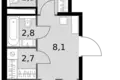 Mieszkanie 2 pokoi 58 m² Moskwa, Rosja