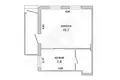 1 room apartment 35 m² Brest, Belarus
