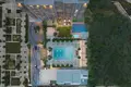 Residential complex New Hyde Residences with swimming pools and wellness centers close to the shopping mall, Dubai Hills, Dubai, UAE