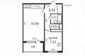 1 room apartment 36 m² Minsk, Belarus