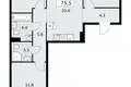 Wohnung 3 zimmer 76 m² Kommunarka, Russland