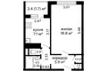 Квартира 1 комната 34 м² Минск, Беларусь