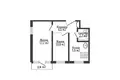 2 room apartment 43 m² Lida, Belarus