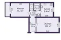 Wohnung 2 zimmer 55 m² Slabada, Belarus
