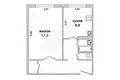 Квартира 1 комната 41 м² Мухавецкий сельский Совет, Беларусь