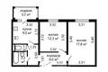 2 bedroom apartment 52 m² Minsk, Belarus