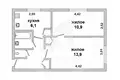 Wohnung 2 zimmer 42 m² Malaryta, Belarus