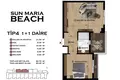Wohnung 2 zimmer 58 m² Mezitli, Türkei