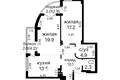 2 bedroom apartment 73 m² Minsk, Belarus