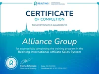 Certificat de formation Realting