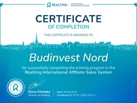 Certificate of completion