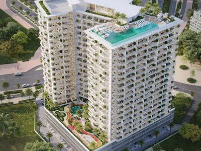 Жилой комплекс Новый комплекс меблированных апартаментов Cove Grand с бассейнами, зонами отдыха и мини-гольфом, Dubai Land Residence Complex, ОАЭ