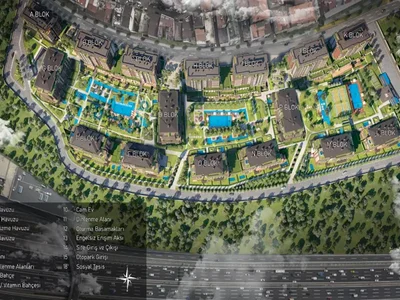 Zespół mieszkaniowy Luxury apartments in the center of Istanbul in the Dap Yeni Levent complex.