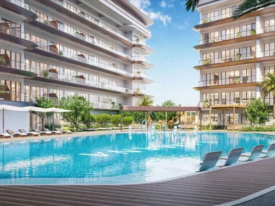 Wohnanlage New project Samana Hills South with swimming pools, a wellness center and gardens close to a highway, Dubai South, Dubai, UAE
