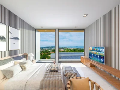 Zespół mieszkaniowy New complex of furnished villas with swimming pools and panoramic views, close to Chaweng nightlife, Samui, Thailand