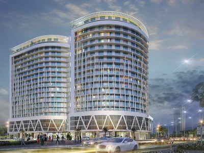 Wohnanlage Luxury residence Majestine with a swimming pool and gardens in the center of Business Bay, Dubai, UAE