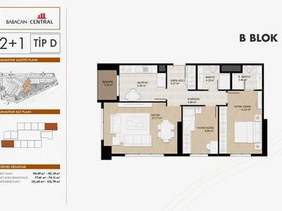 Wohnanlage Apartment in the luxurious Babacan Central complex.