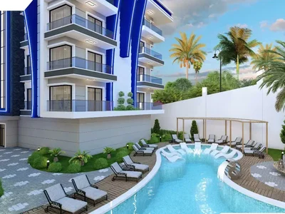 Zespół mieszkaniowy Residential complex with swimming pool, gym and sauna, 2 km from the sea, Payallar, Turkey