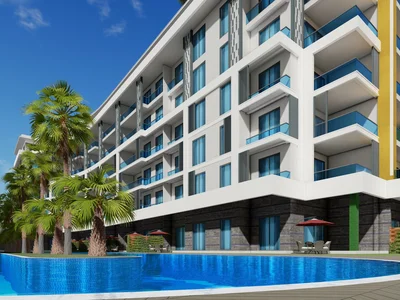 Complexe résidentiel New beachfront residence with a private beach and a 5-star hotel in a picturesque area, Turkler, Alanya, Turkey