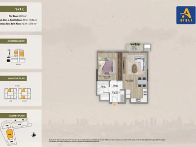 Residential complex Luxury apartments in the center of Istanbul from a leading developer.