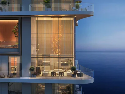 Zespół mieszkaniowy Duplex apartments in new Sensia Residence with panoramic views, swimming pools and co-working spaces, Port Rashid, Dubai, UAE