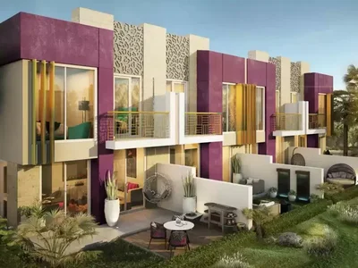 Wohnanlage Aquilegia villa complex with water attractions and playgrounds, in the quiet and peaceful area of Damac Hills 2, Dubai, UAE