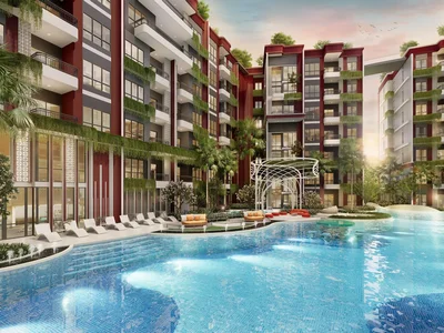 Complexe résidentiel New residence with a swimming pool near Bang Tao Beach, Phuket, Thailand