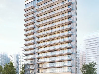 Complejo residencial New residence Iraz Creek View with a swimming pool and gardens on the shore of Dubai Creek, Al Jaddaf Waterfront, Dubai, UAE