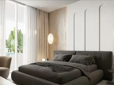 Wohnanlage New residence Samana Portofino with swimming pools and a lounge area, Dubai Production City, Dubai, UAE