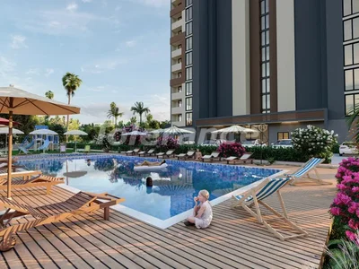 Wohnanlage Apartments 2+1 in Tece, Mersin near the sea, with pool and parking from the developer