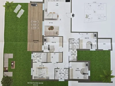 Residential quarter Bonne occasion a ne pas manquer 5 pieces en rez de jardin a vendre dans projet neuf netivot