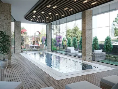Wohnanlage New residence with a swimming pool and a spa center close to a metro station, Istanbul, Turkey