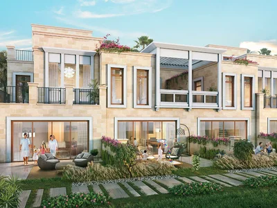 Wohnanlage Malta townhouses surrounded by lagoons and sandy beaches, DAMAC Lagoons, Dubai, UAE