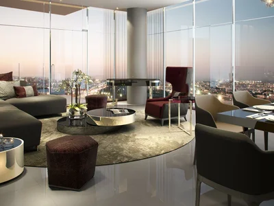 Wohnanlage Aykon Heights residential complex with views of the harbor, water channel and city, Business Bay, Dubai, UAE