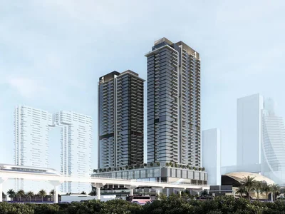 Жилой комплекс Новая резиденция Avenue Park Towers с бассейнами и парком рядом со станцией метро и международным аэропортом, Wasl 1, Дубай, ОАЭ