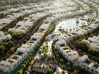 Wohnanlage New complex of townhouses Riverside with a spa center, event areas and a kids' adventure park, Damac Hills, Dubai, UAE