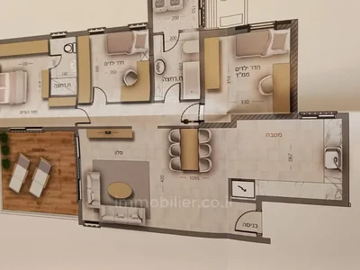 Жилой квартал Superbe appartement 4 pieces avec terrasse A deux pas du kikar et de la mer