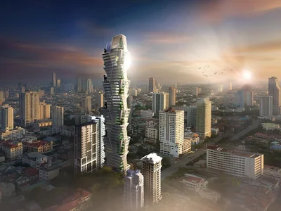 Residence Rising 296.5m with 67 floors in the heart of BKK1, Phnom Penh