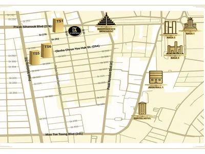 Residential complex Time Square 9 (The Gatsby Residence) - BKK1 | Phnom Penh | Cambodia.