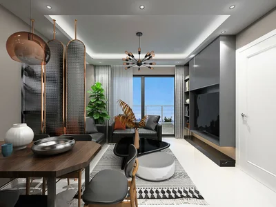 Complexe résidentiel Luxury residence with swimming pools and a spa area at 800 meters from the sea, Avsallar, Turkey